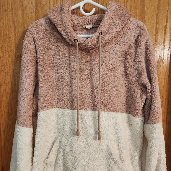 Hem & Thread Pink and Cream Hoodie - Picture 1 of 5